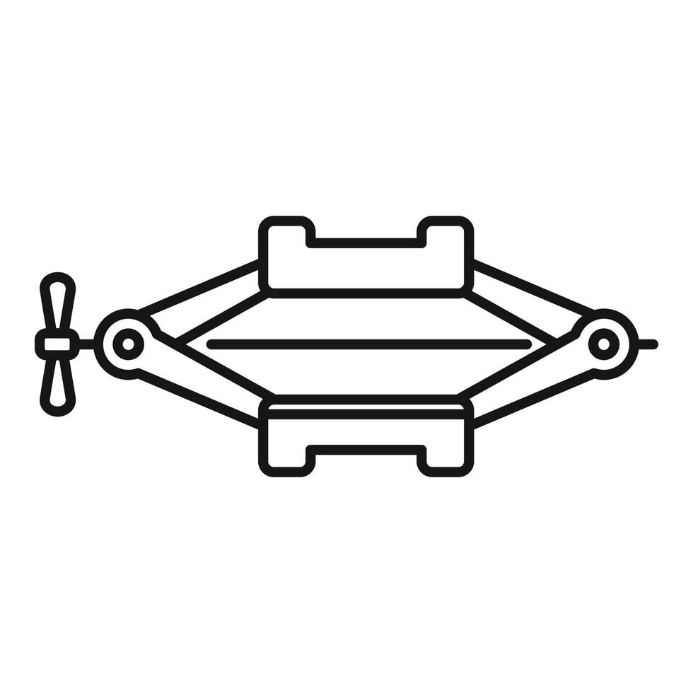 soulever l'icône de vérin à vis, style de contour vecteur