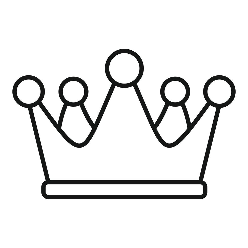 icône de réputation de couronne d'or, style de contour vecteur