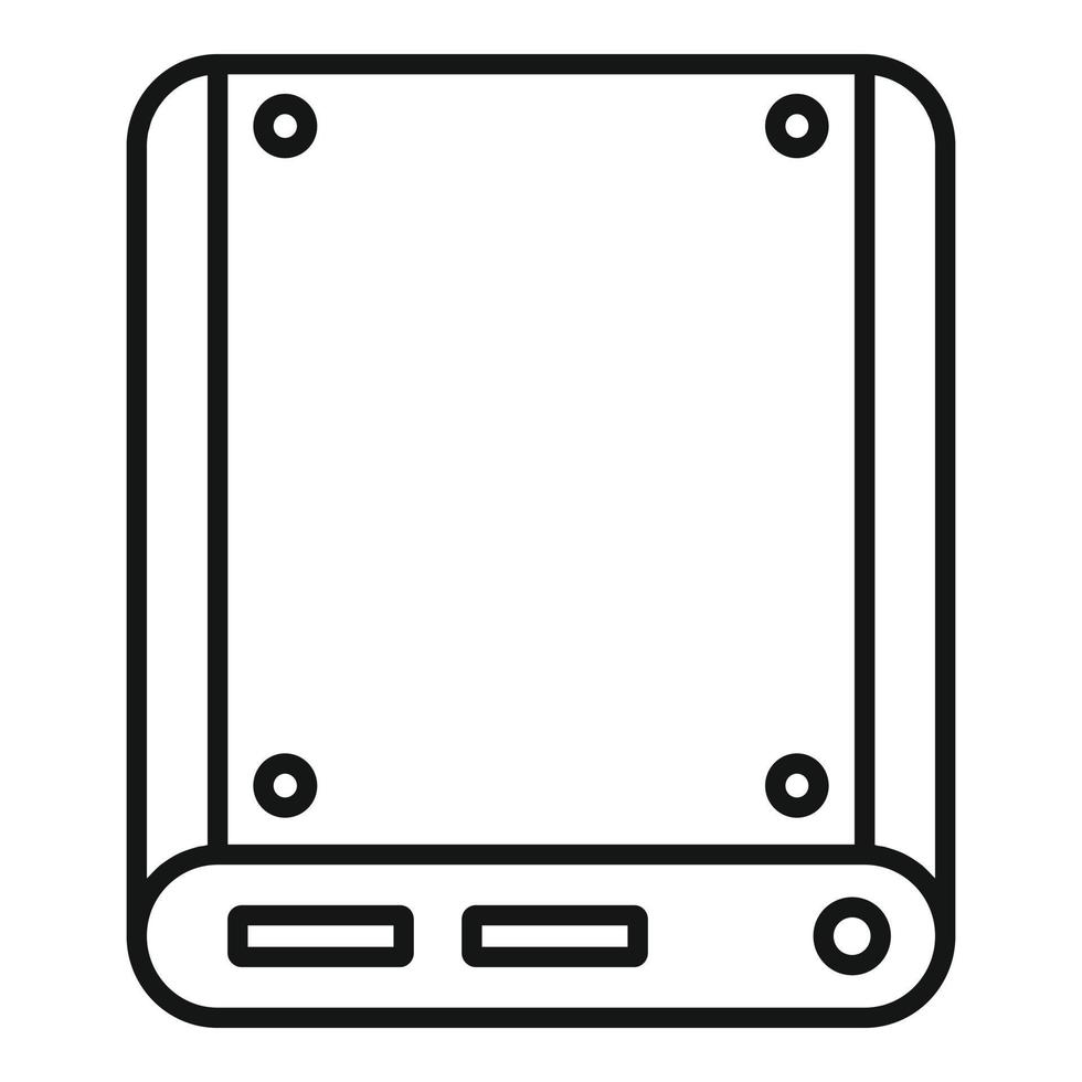 icône ssd de stockage, style de contour vecteur