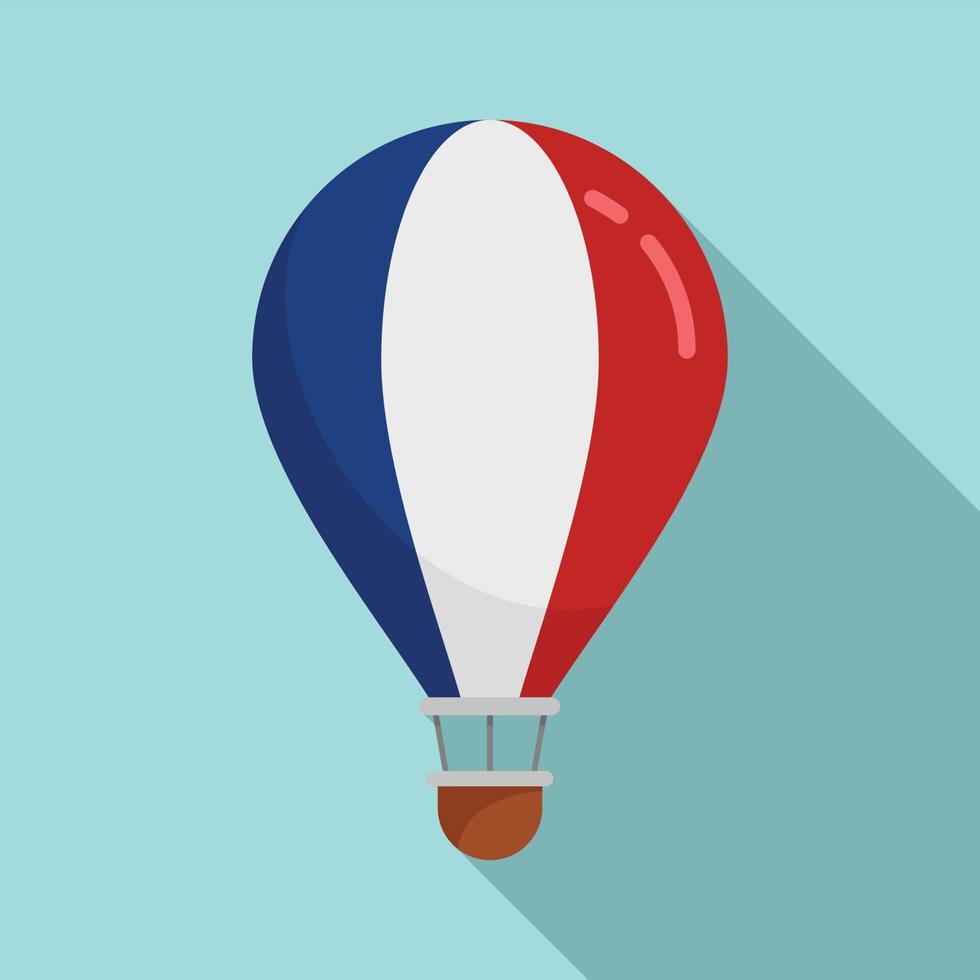 icône de ballon à air français, style plat vecteur