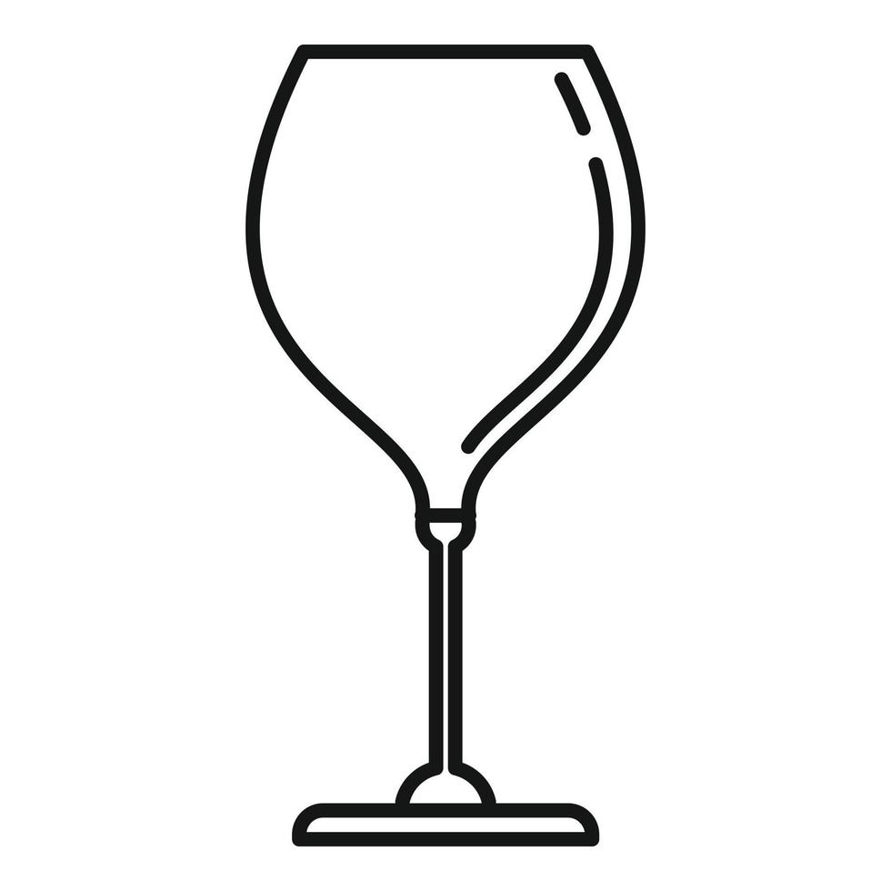 icône de verre à vin merlot, style de contour vecteur