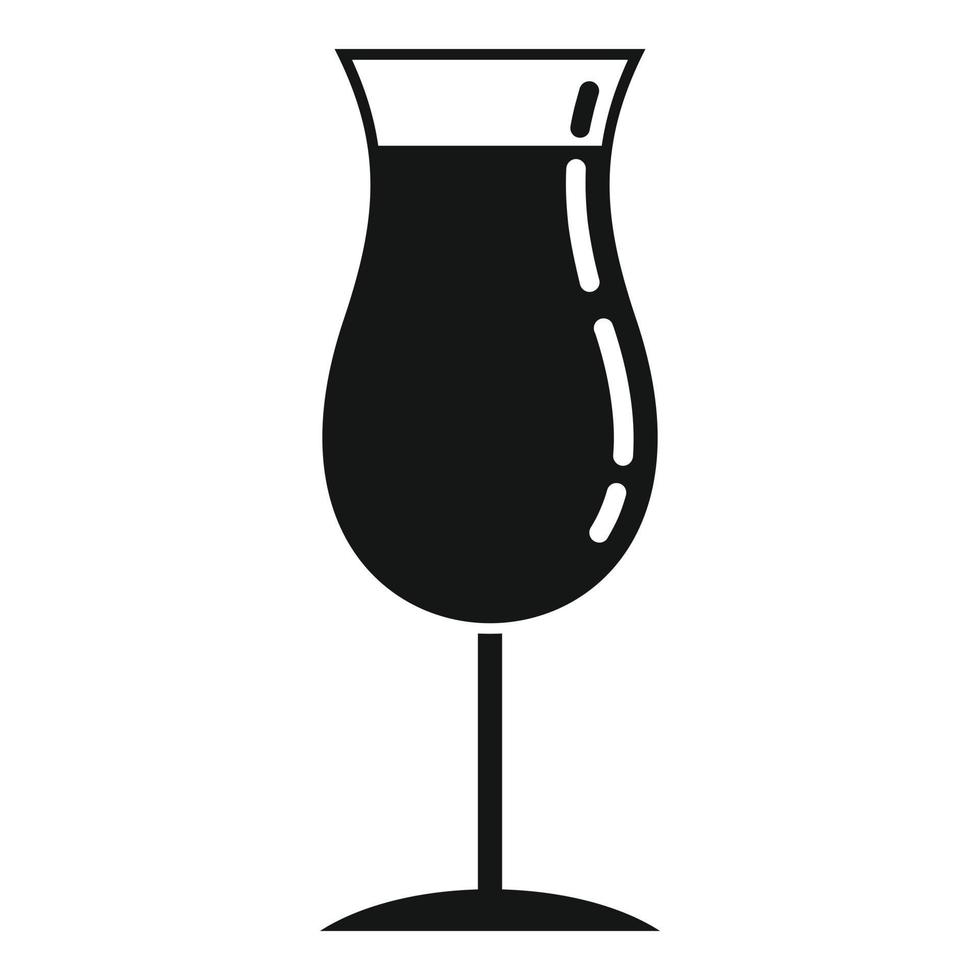 icône de cocktail de plage douce, style simple vecteur