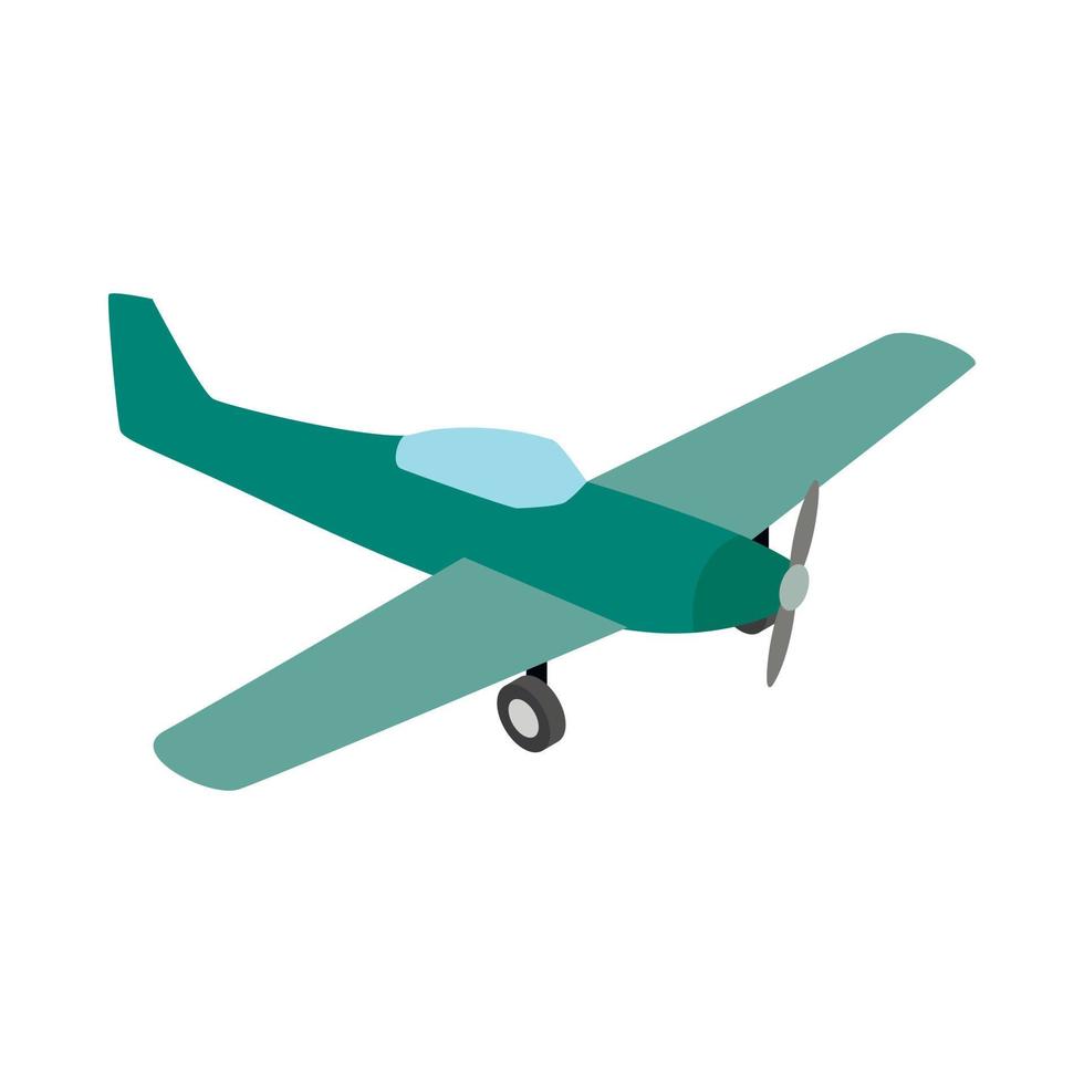 icône de petit avion, style 3d isométrique vecteur