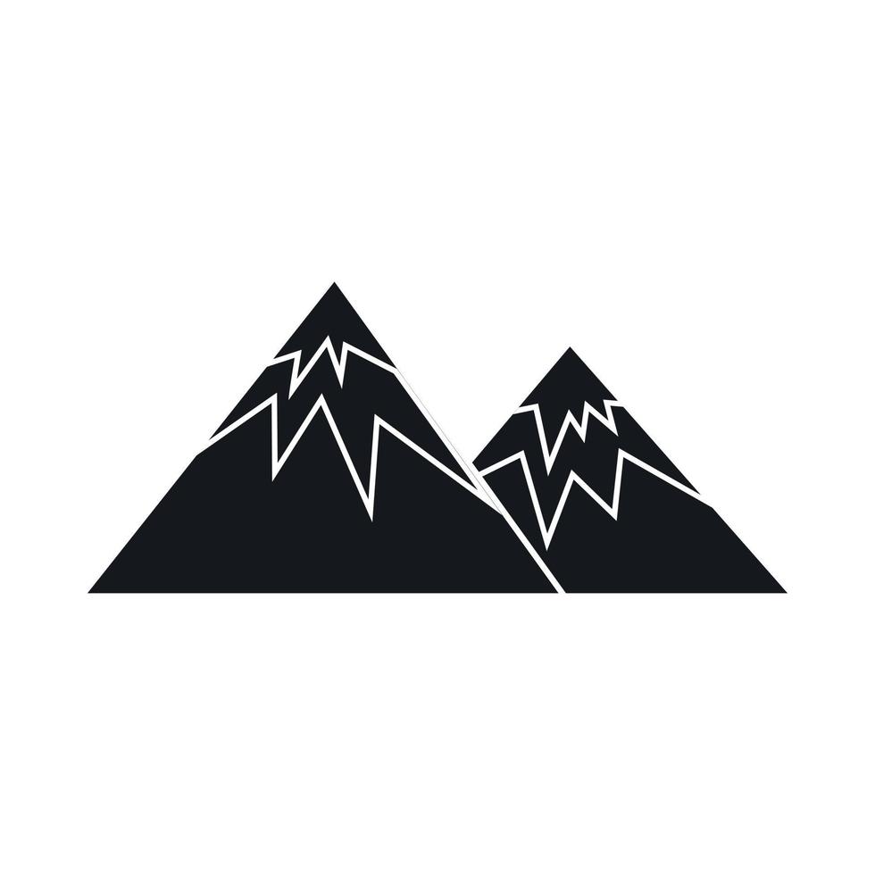 icône des alpes suisses, style simple vecteur