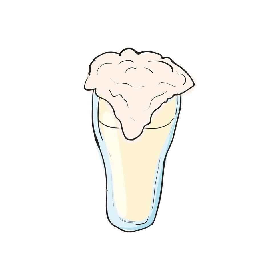 icône de verre de bière, style cartoon vecteur