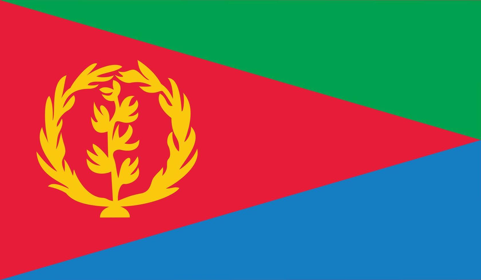 Image du drapeau de l'Érythrée vecteur