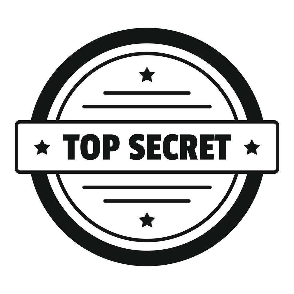 logo top secret, style simple. vecteur