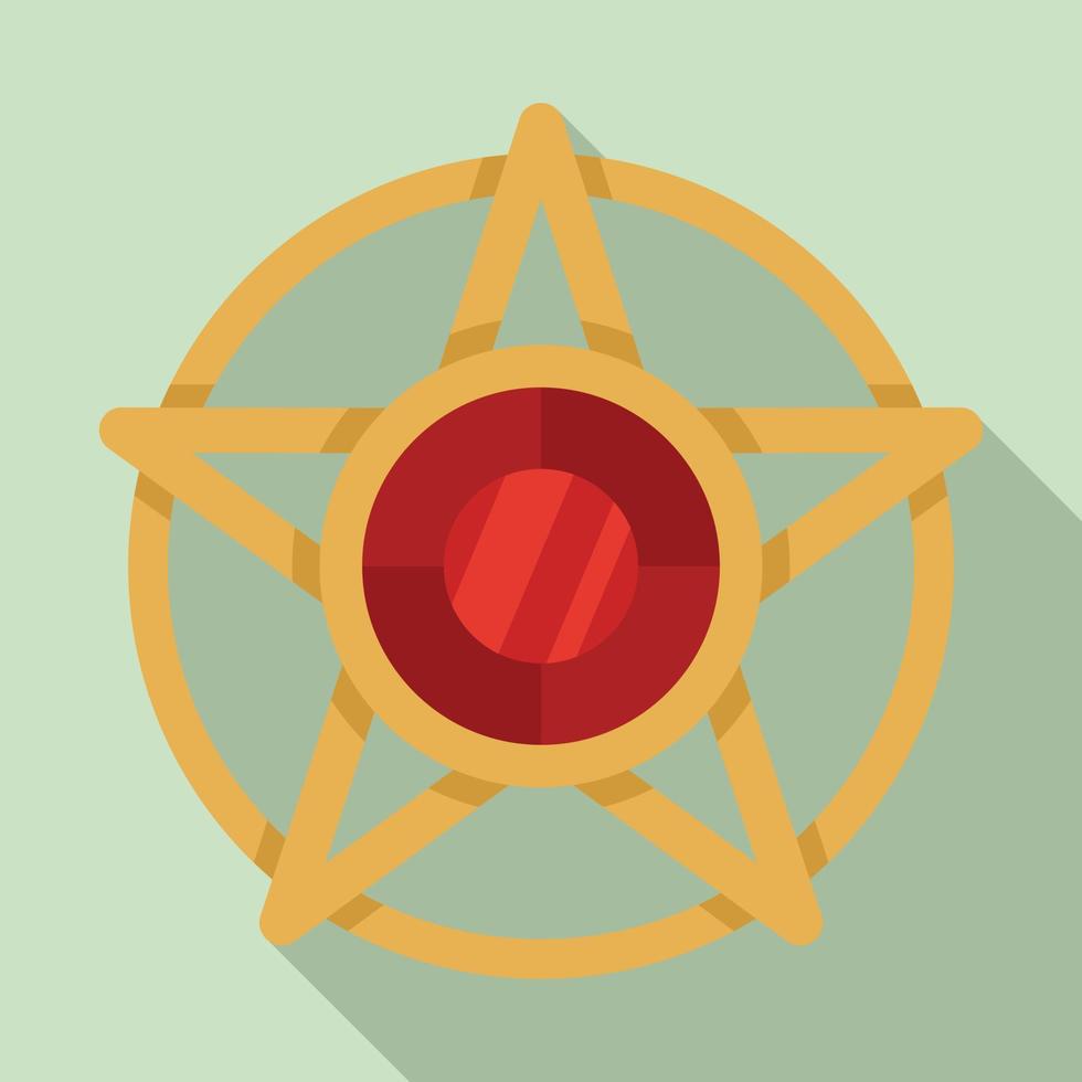 icône de symbole d'étoile magique, style plat vecteur