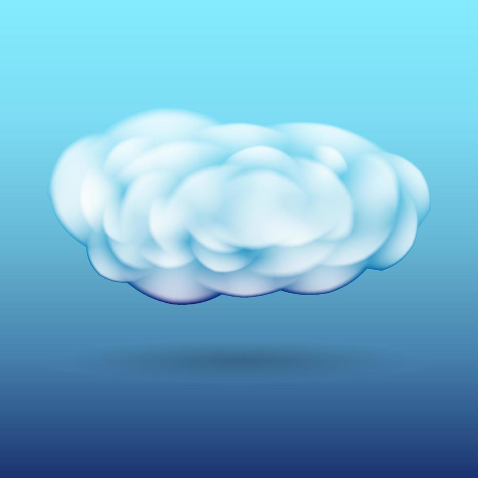 nuage pelucheux vecteur blanc évolutif avec ombre