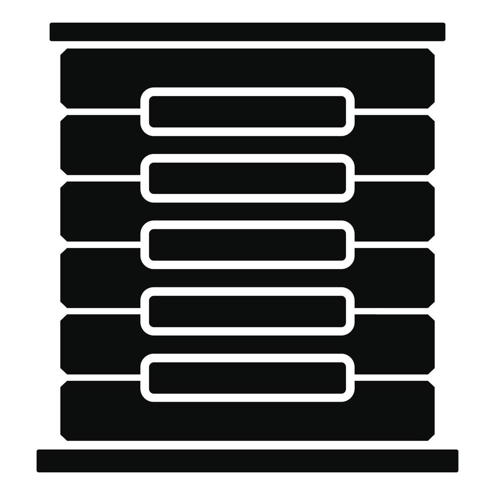 icône de rack de serveur, style simple vecteur