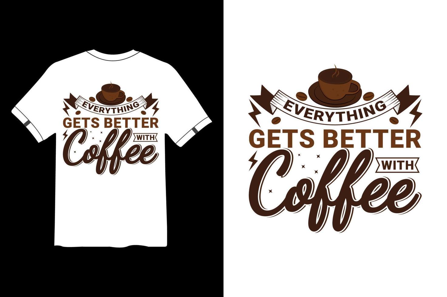 dicton et citation de café, conception de t-shirt de café drôle vecteur