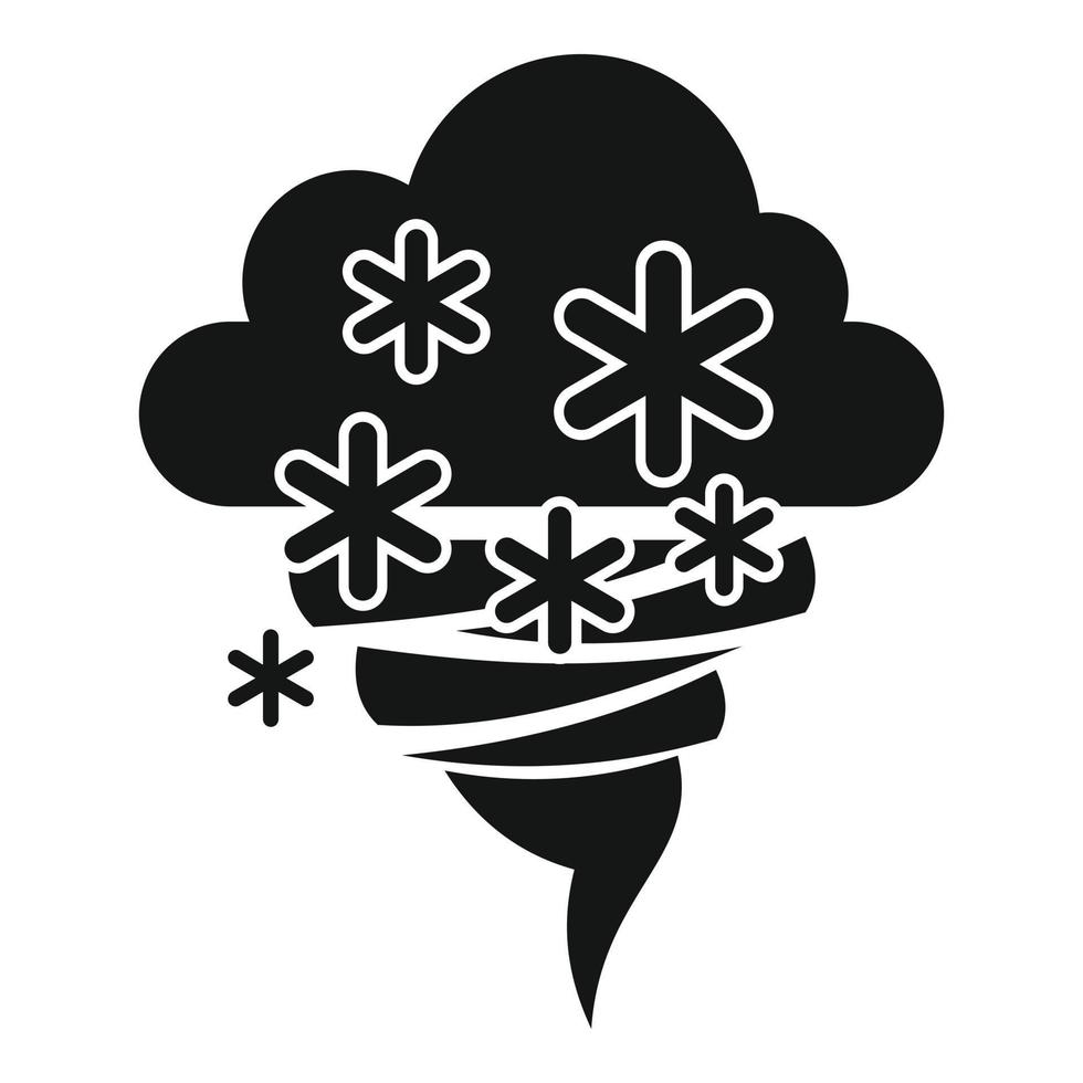 icône de blizzard, style simple vecteur