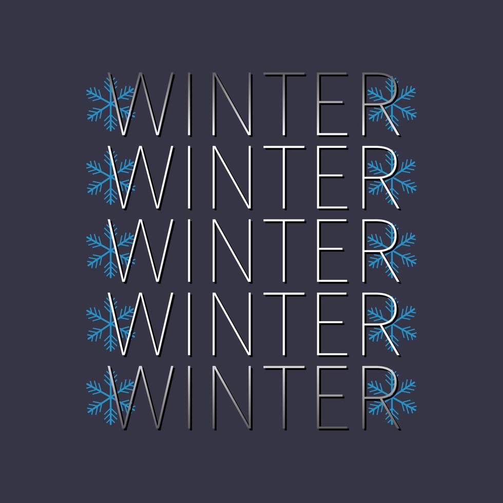 conception de t-shirt d'hiver vecteur