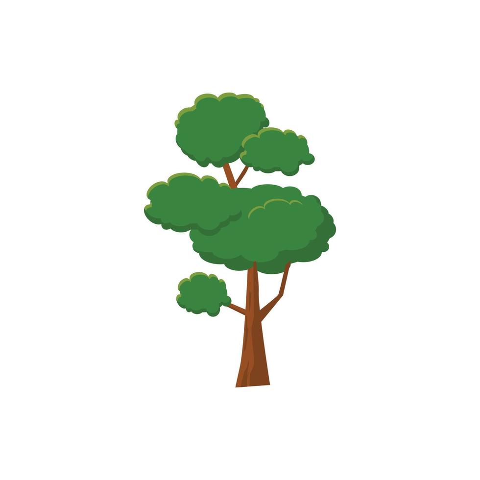 icône d'arbre de printemps, style cartoon vecteur
