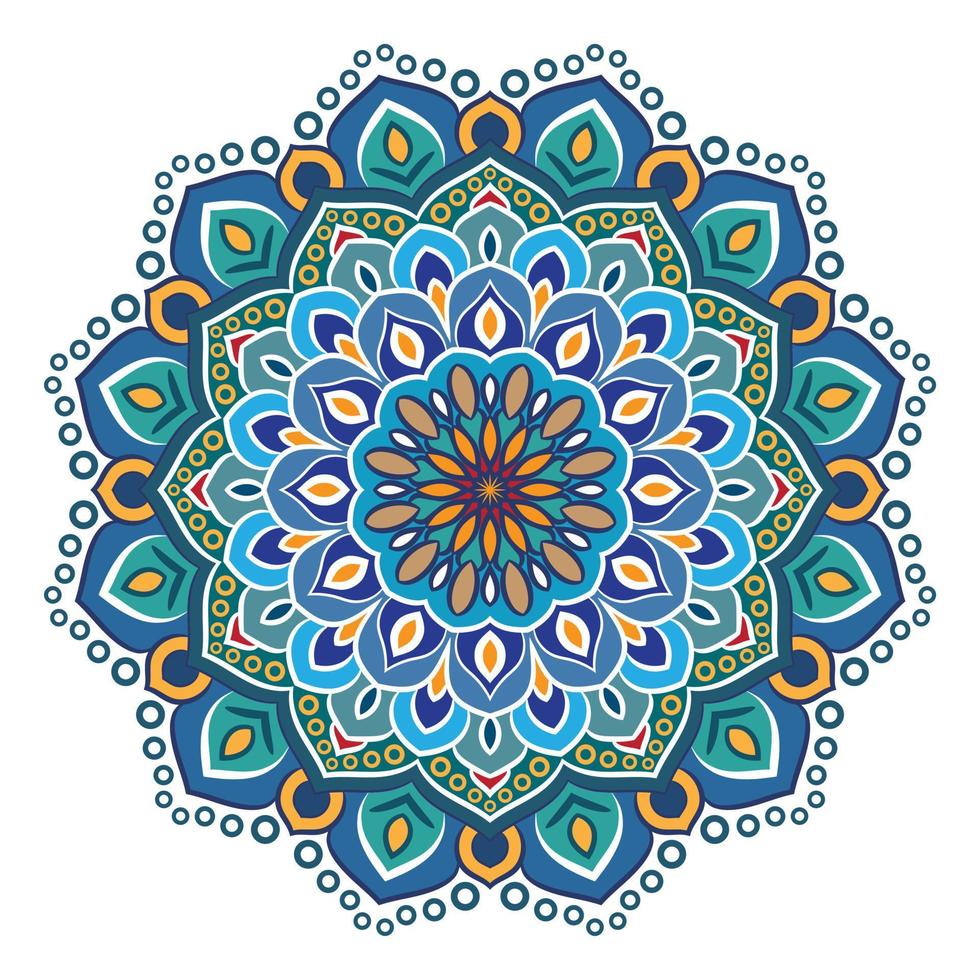 fond de mandala moderne coloré floral. vecteur