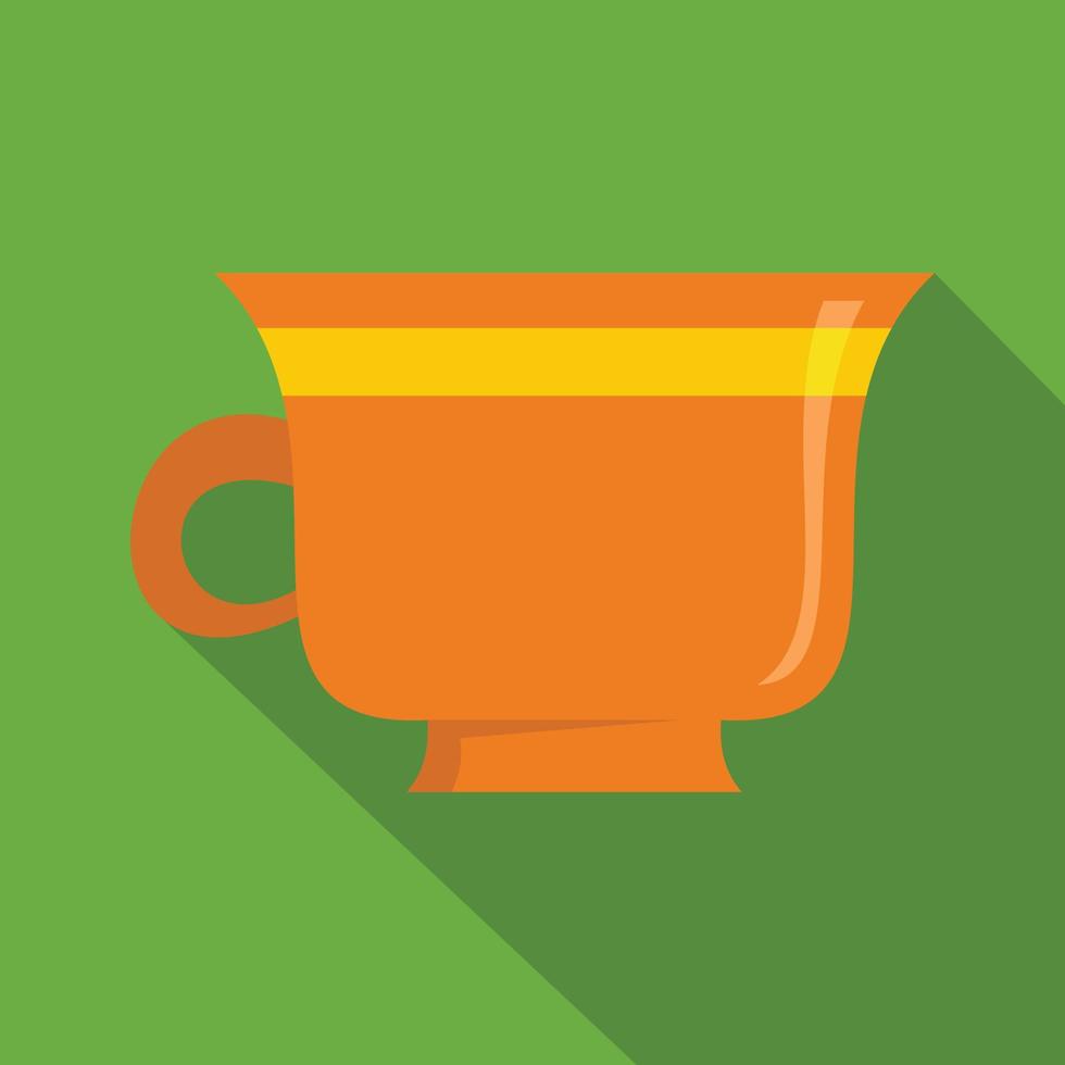 icône de tasse de café, style plat vecteur
