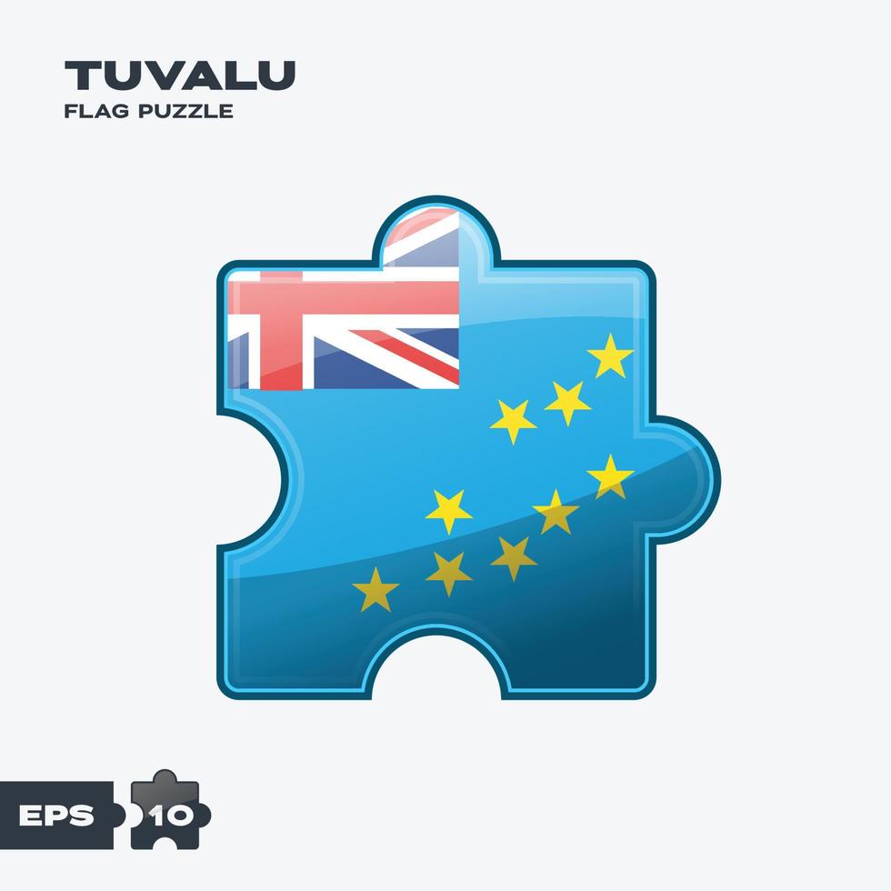 puzzle du drapeau tuvalu vecteur
