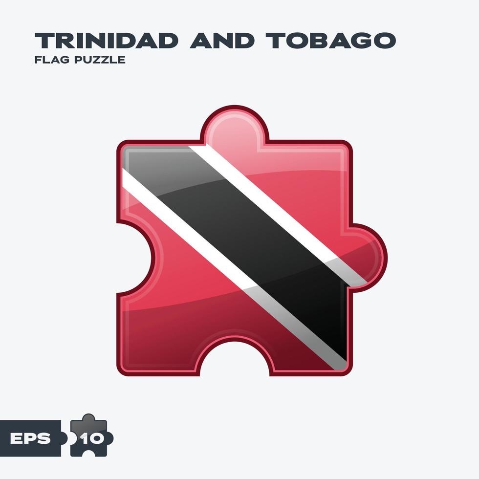 puzzle du drapeau de trinité-et-tobago vecteur