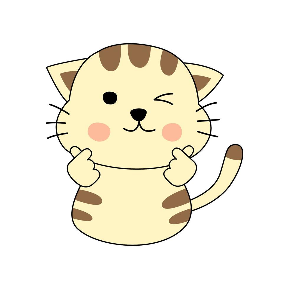 clipart de version de dessin animé de chat vecteur