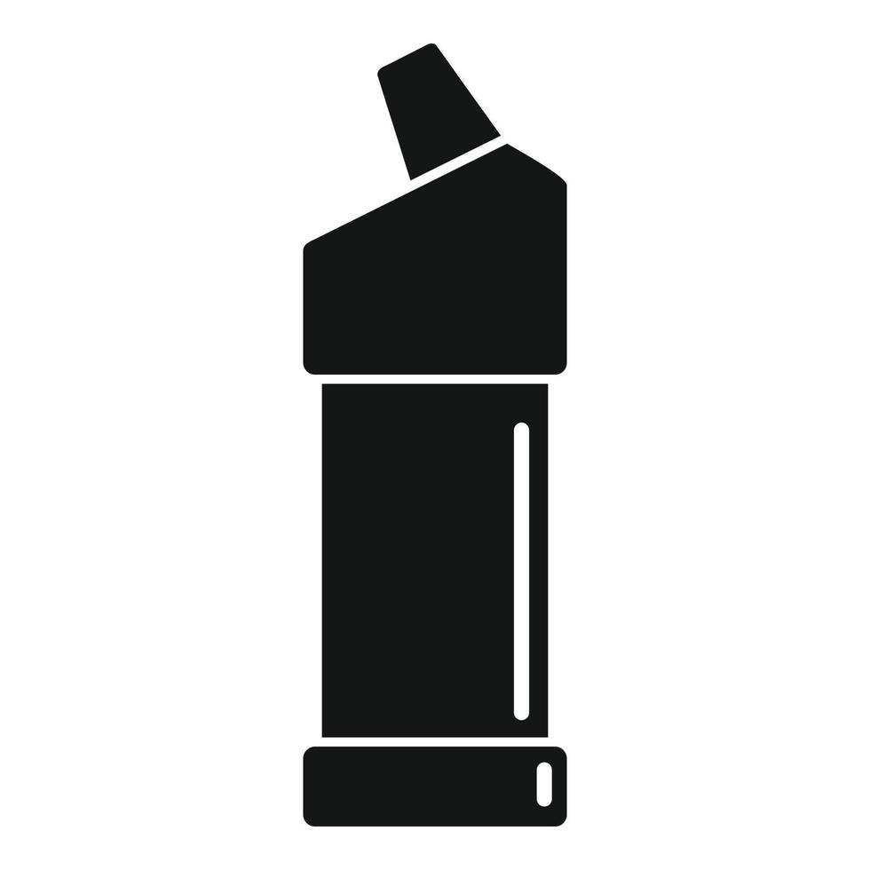 icône de bouteille de nettoyant pour toilettes, style simple vecteur