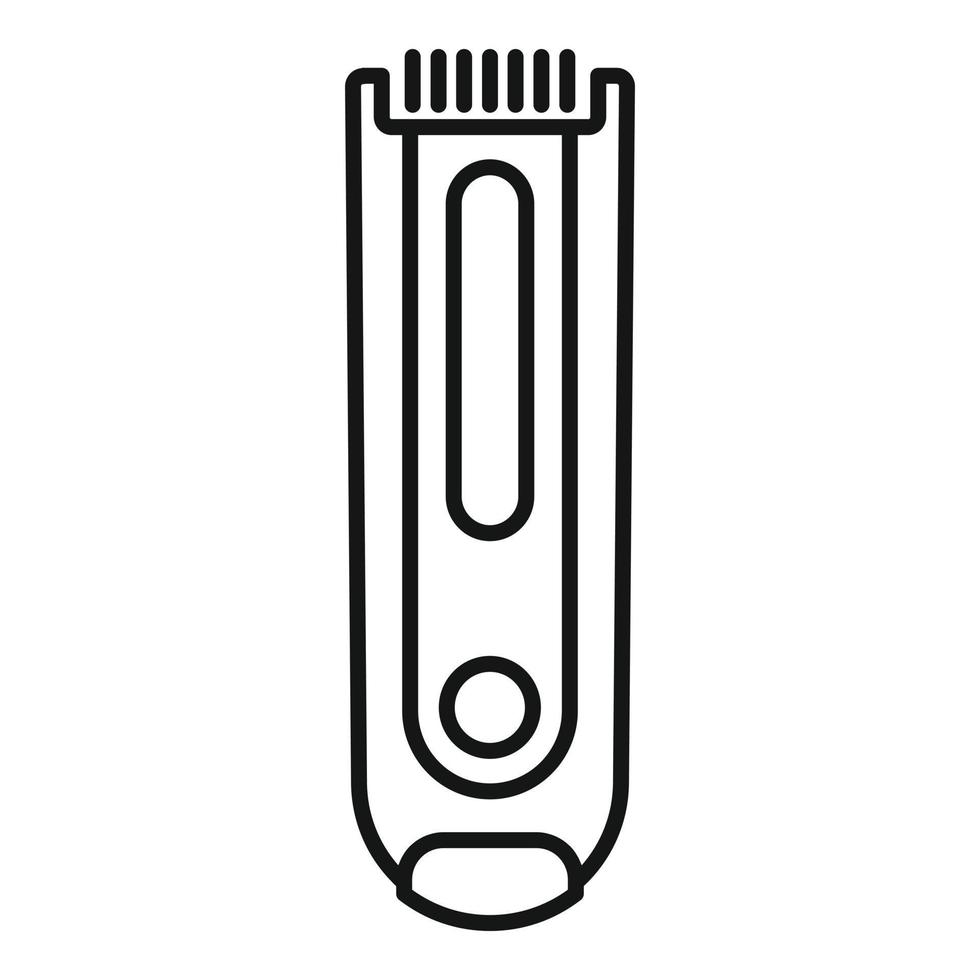 icône de tondeuse à cheveux, style de contour vecteur