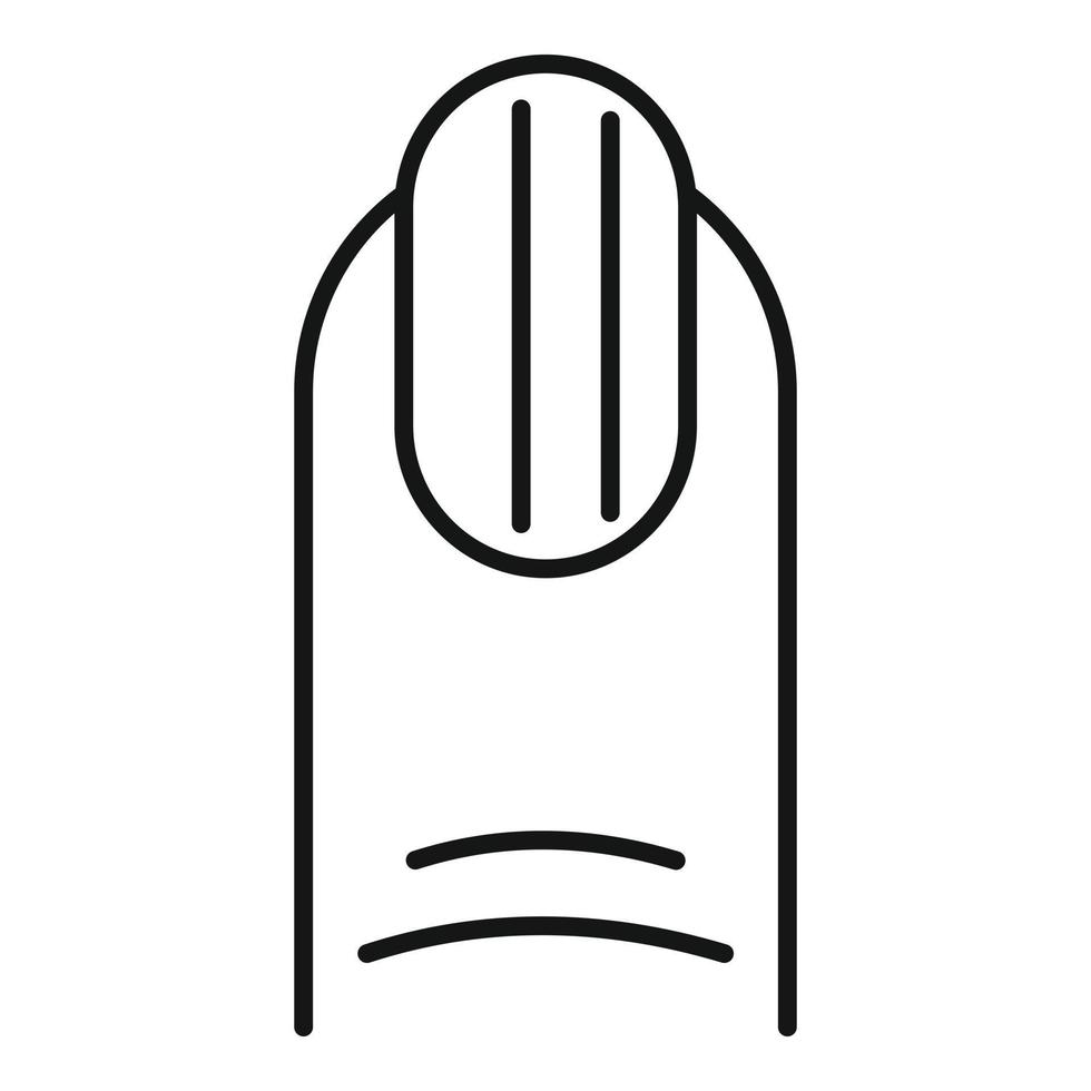 icône de vernis à ongles, style de contour vecteur