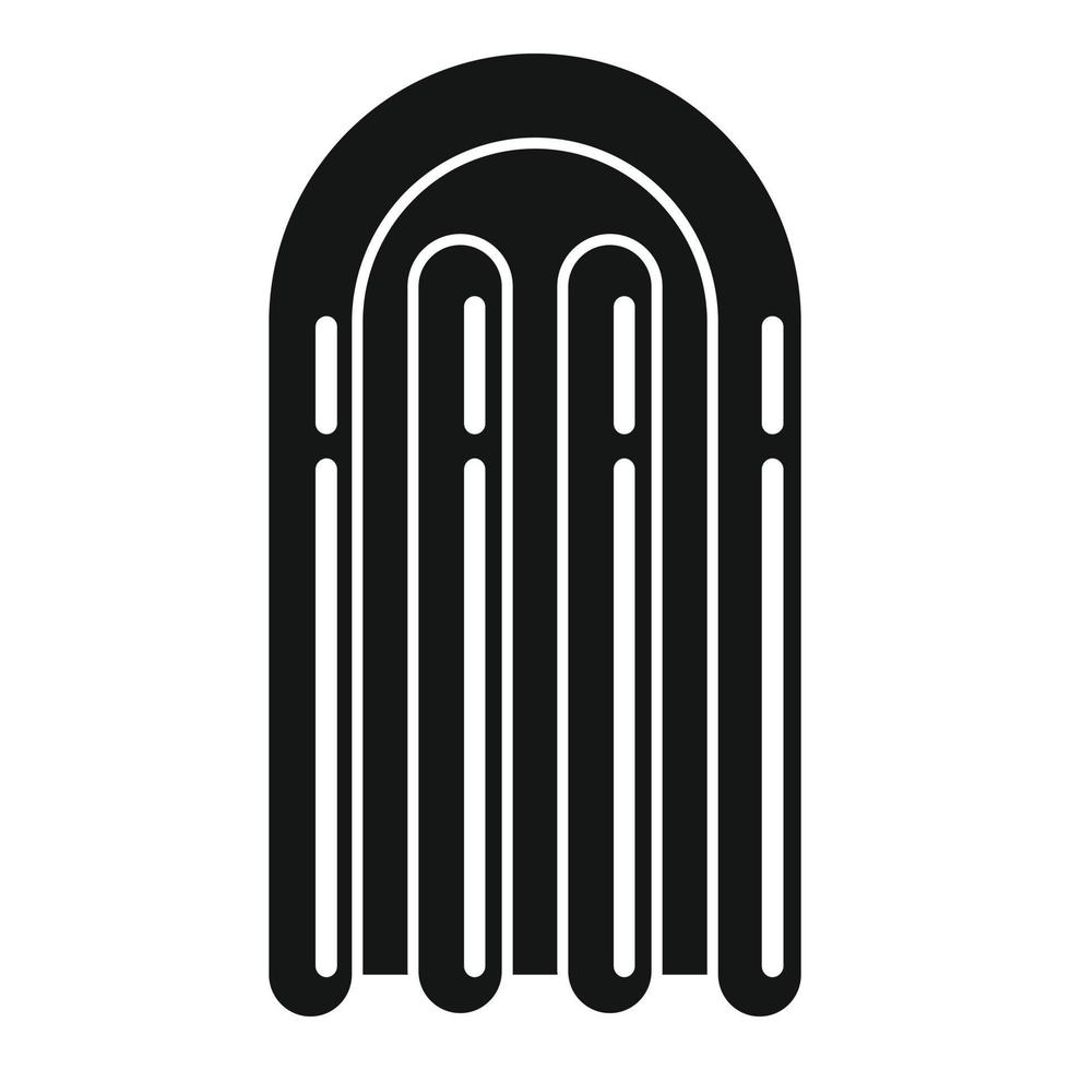 icône de matelas gonflable de literie, style simple vecteur
