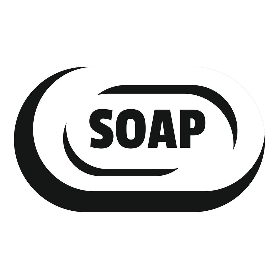 icône de savon de service de chambre, style simple vecteur