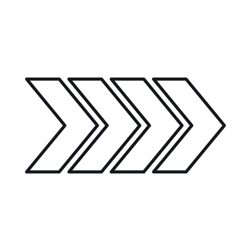 icône de flèche moderne gauche, style de contour vecteur
