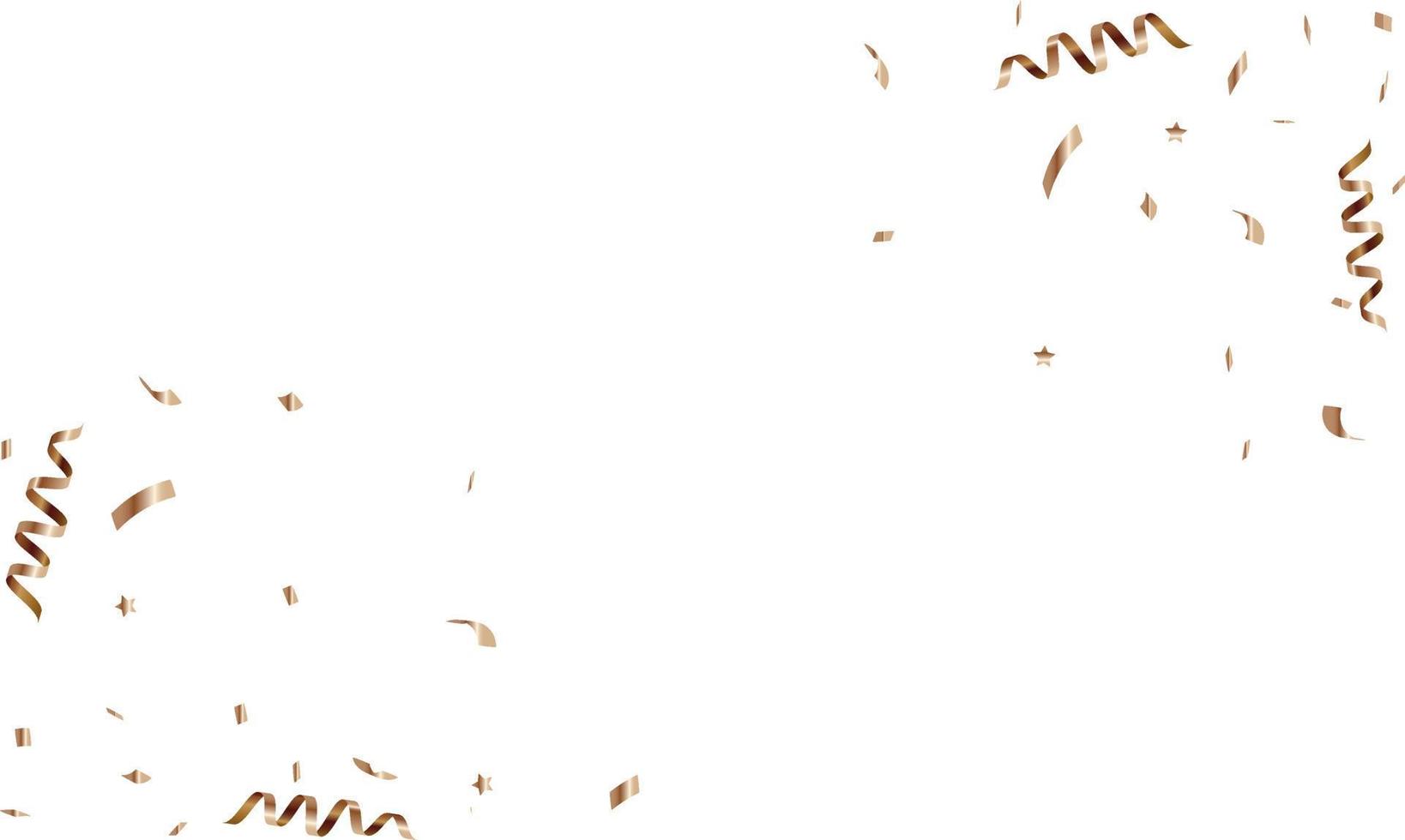 fond de félicitations avec des confettis dorés et de la serpentine. illustration vectorielle vecteur