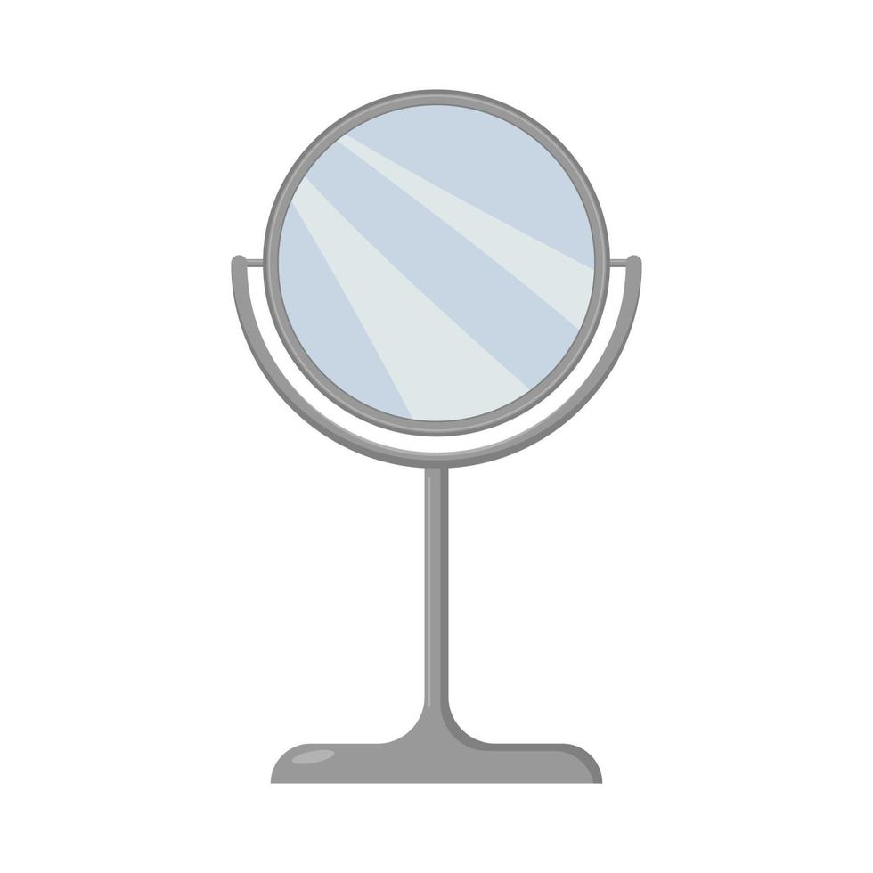 miroir de maquillage rond de bureau. illustration vectorielle vecteur