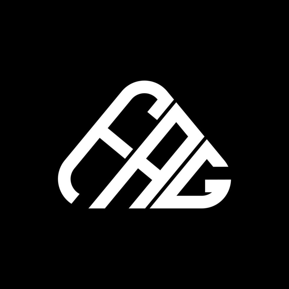 conception créative de logo de lettre fag avec graphique vectoriel, logo fag simple et moderne en forme de triangle rond. vecteur