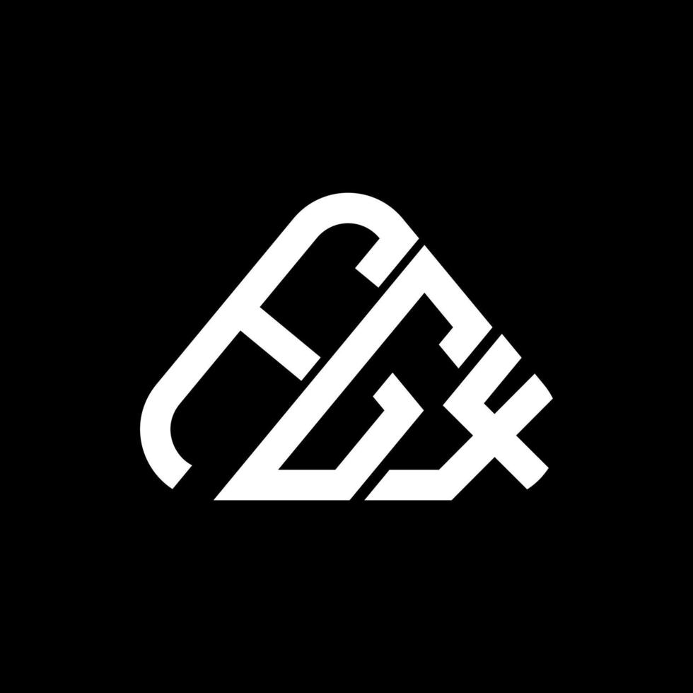 conception créative de logo de lettre fgx avec graphique vectoriel, logo fgx simple et moderne en forme de triangle rond. vecteur
