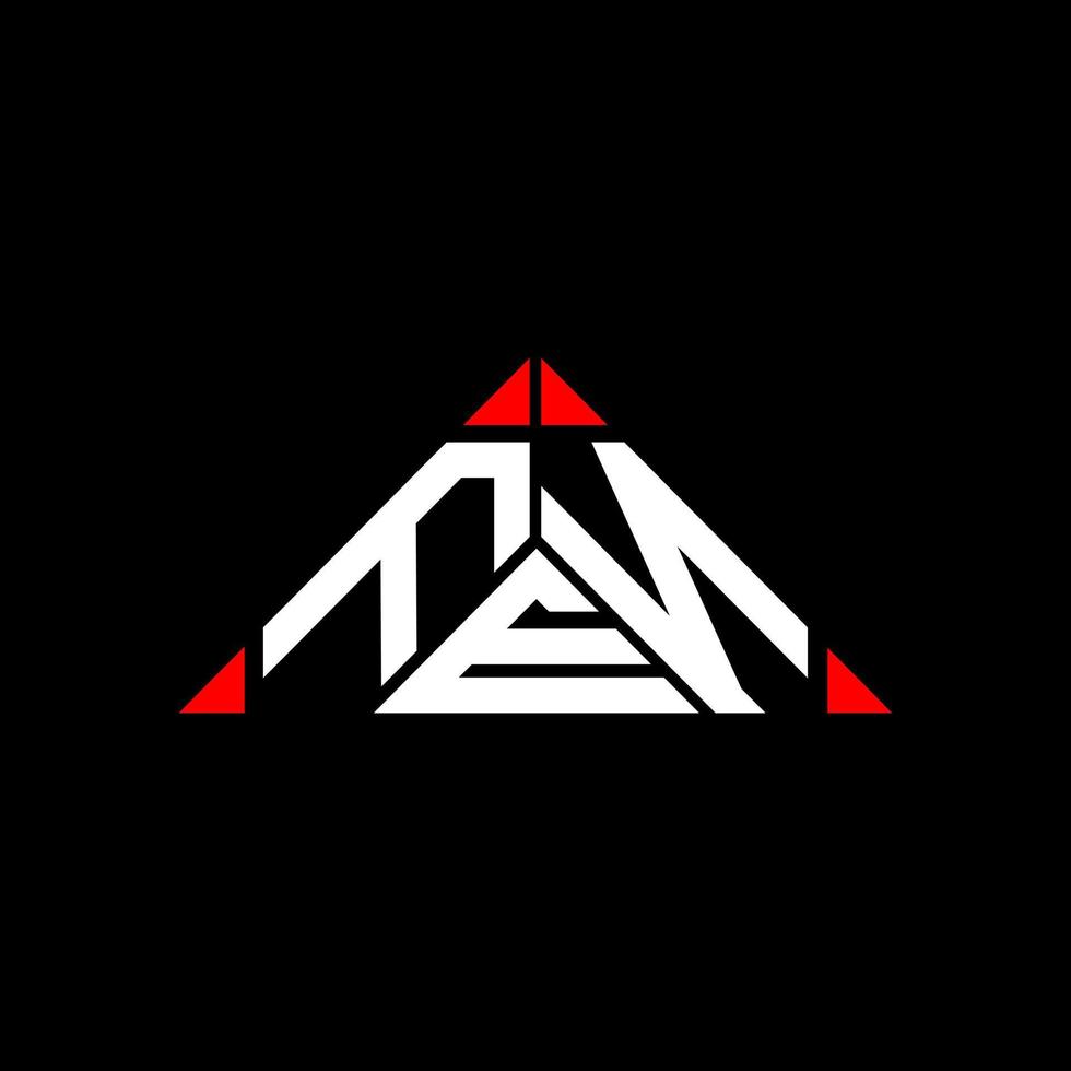 conception créative de logo de lettre fen avec graphique vectoriel, logo fen simple et moderne en forme de triangle rond. vecteur