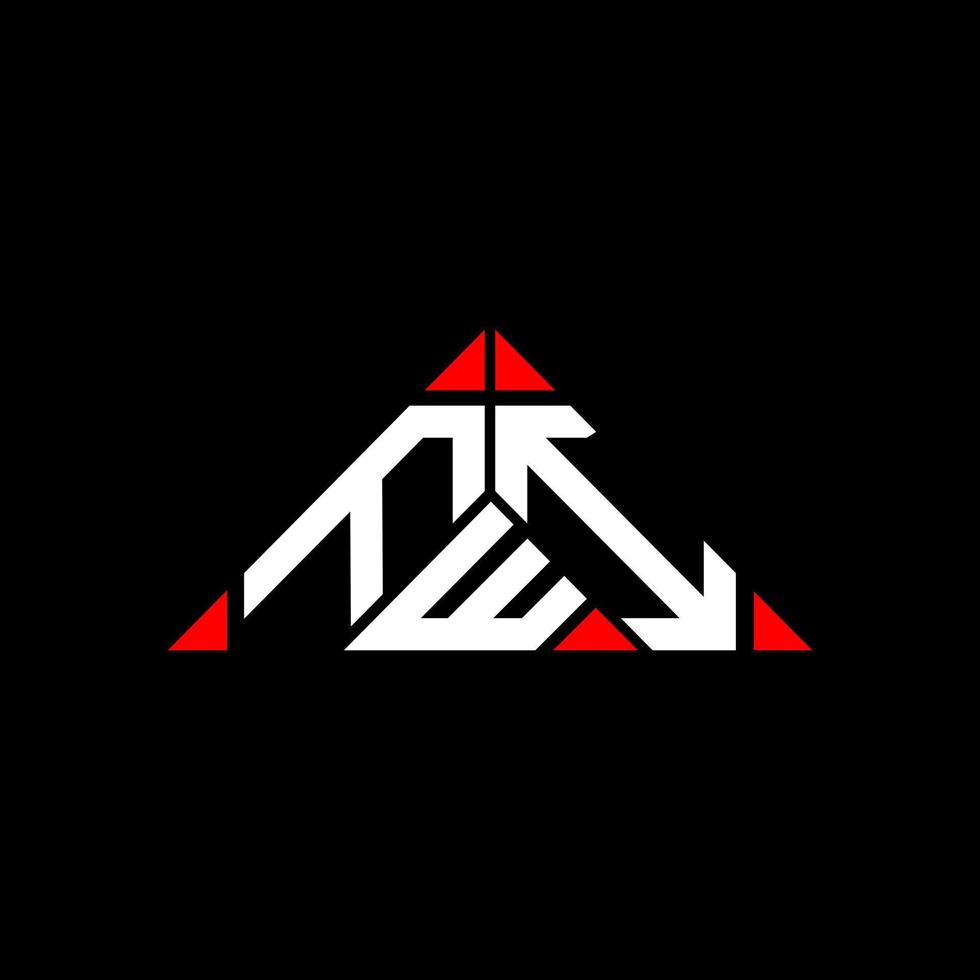 conception créative du logo fwi letter avec graphique vectoriel, logo fwi simple et moderne en forme de triangle rond. vecteur