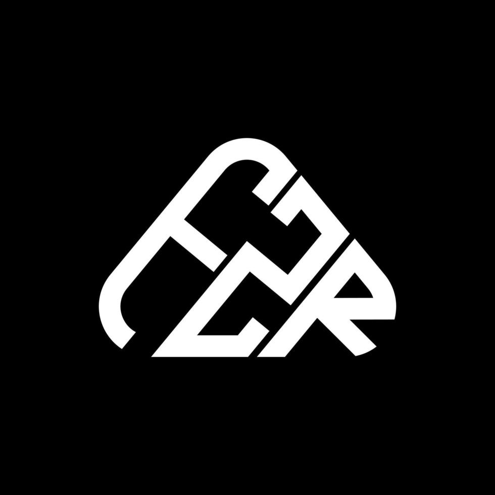 conception créative du logo de lettre fzr avec graphique vectoriel, logo fzr simple et moderne en forme de triangle rond. vecteur