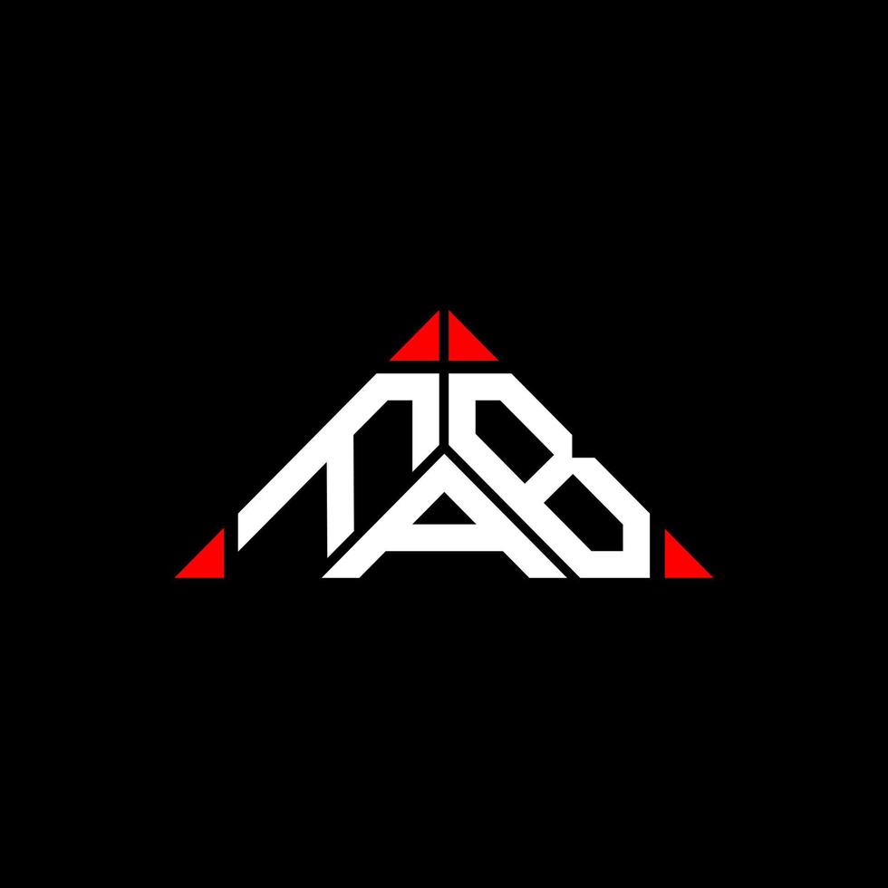 conception créative de logo de lettre fab avec graphique vectoriel, logo fab simple et moderne en forme de triangle rond. vecteur