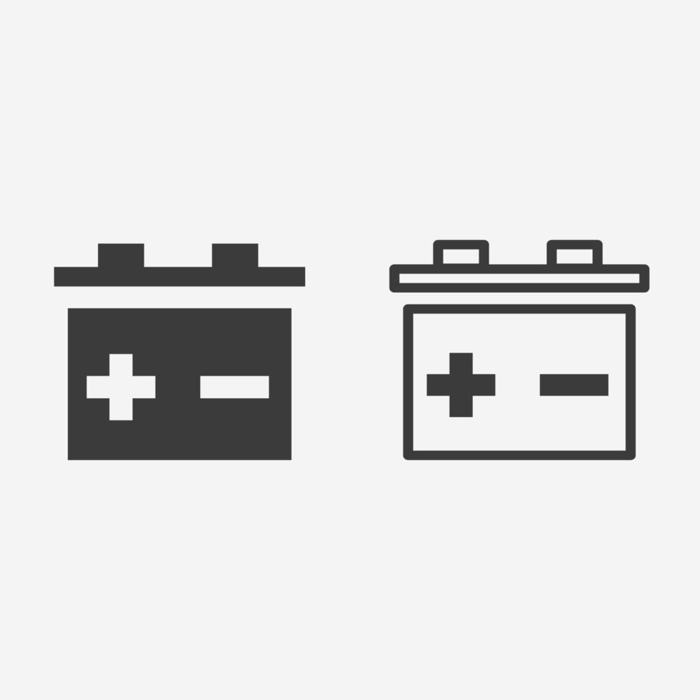 charge, accumulateur, batterie, énergie, icône électrique vector set symbole signe