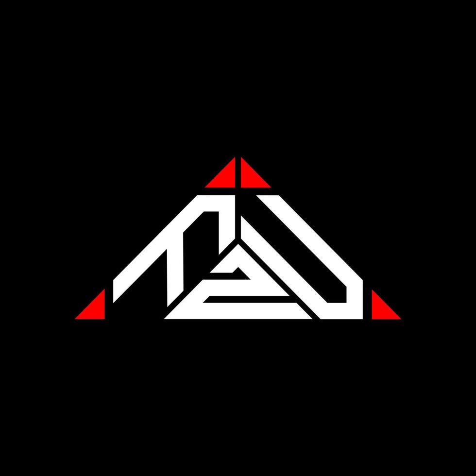 conception créative du logo de lettre fzu avec graphique vectoriel, logo fzu simple et moderne en forme de triangle rond. vecteur