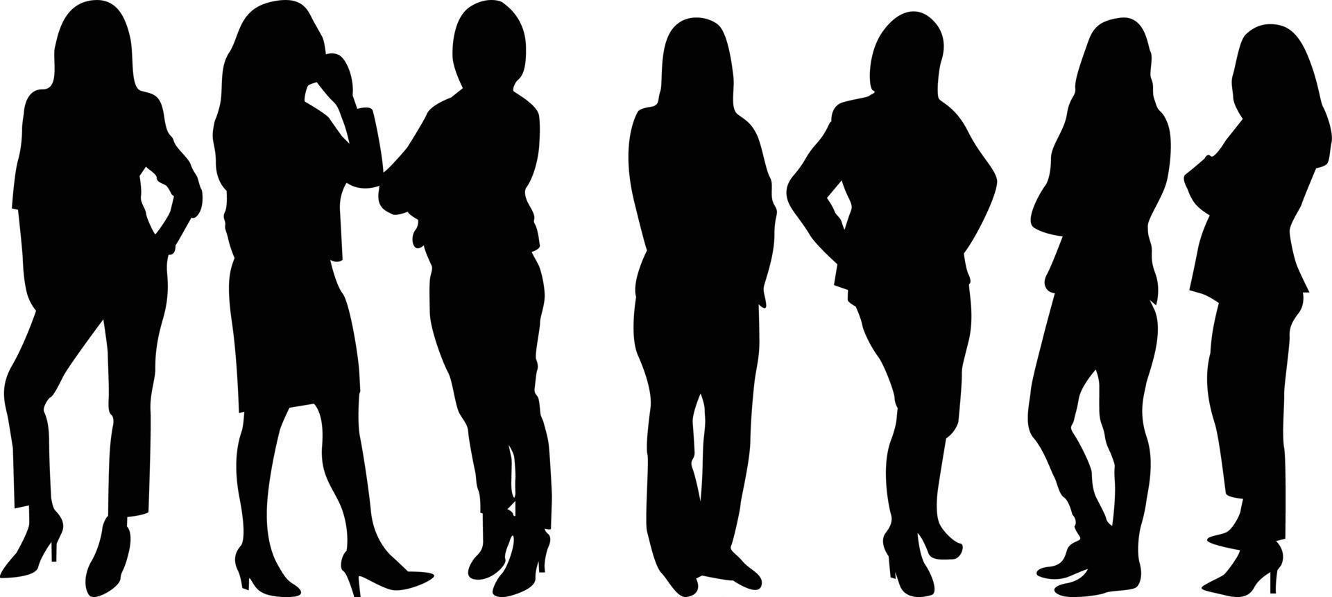 vecteur de silhouette de femmes d'affaires