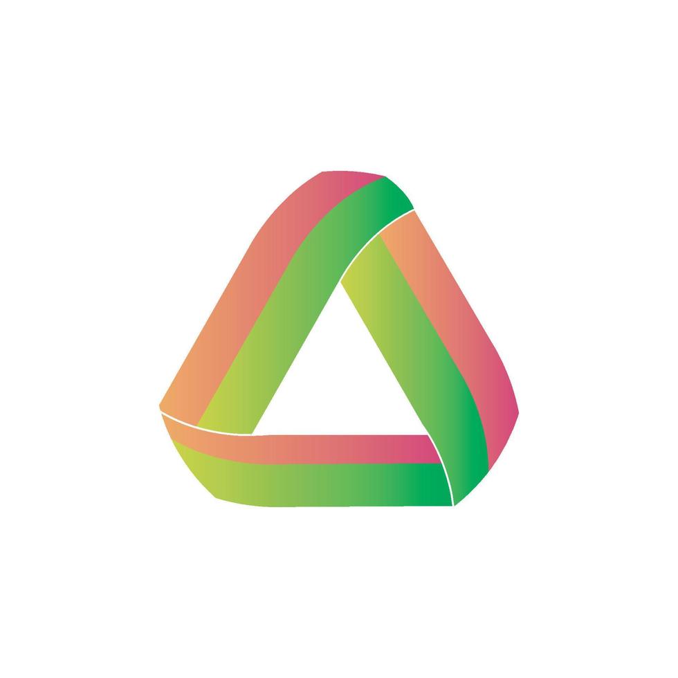 création vectorielle de logo triangle coloré. vecteur