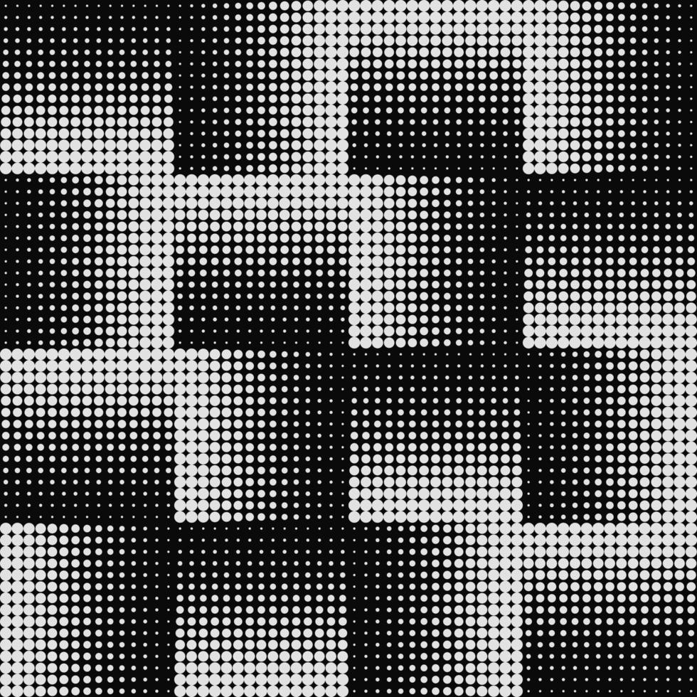 motif de fond de demi-teinte à pois de grille abstraite grunge. illustration de ligne vectorielle premium noir et blanc tacheté. illusion d'optique. motif monochrome sans fin sans fin. texture demi-teinte élégante. vecteur
