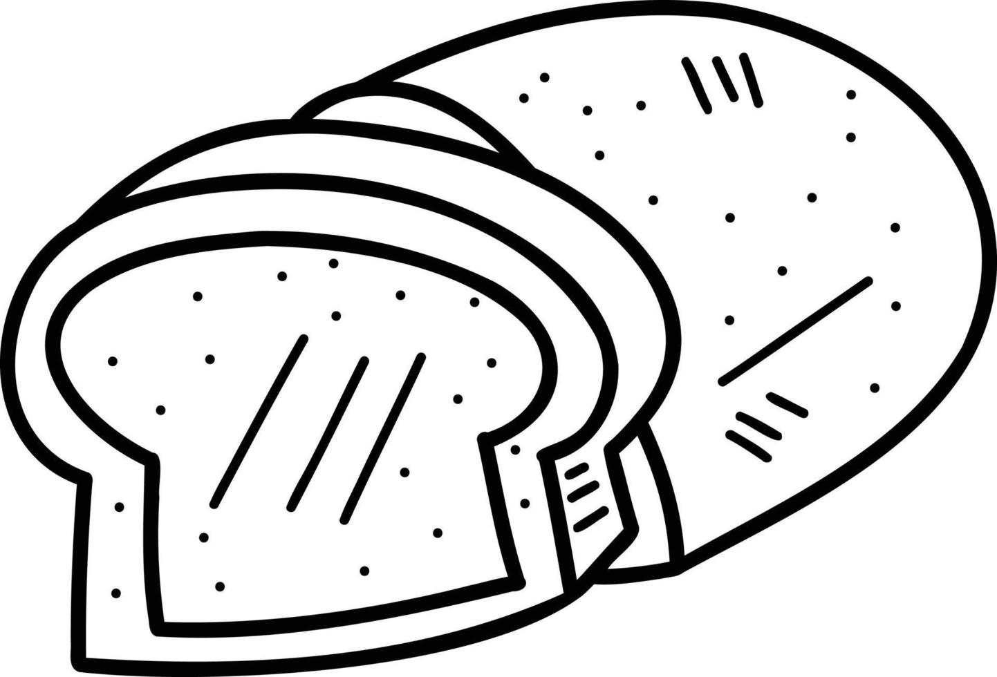 illustration de pain dessiné à la main vecteur