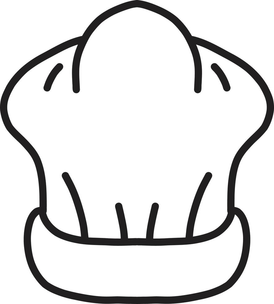 illustration de chapeau de chef dessiné à la main vecteur