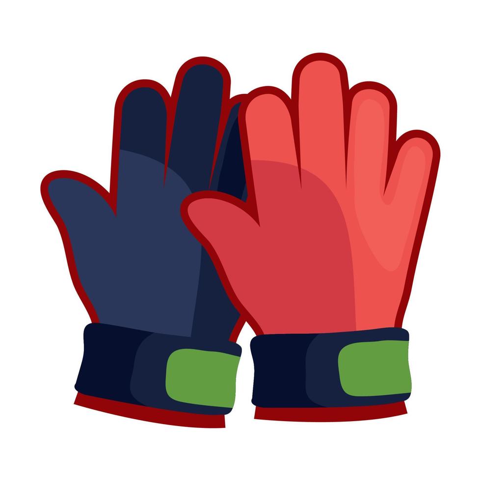 équipement de gants de gardien de but de football vecteur