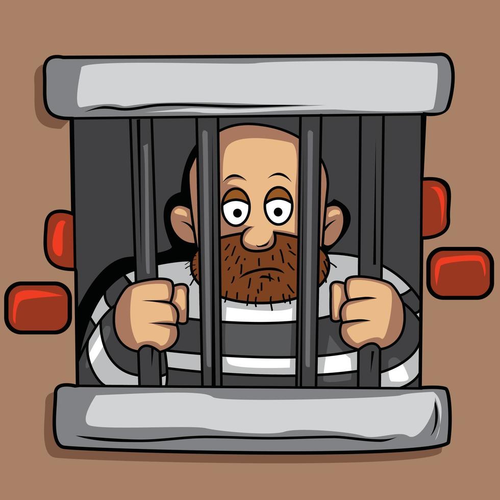 illustration de l'homme de prison vecteur