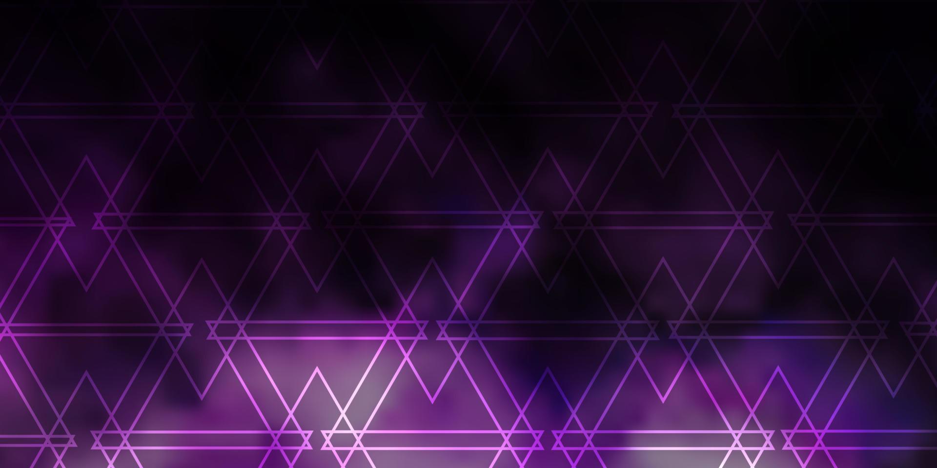 modèle vectoriel violet clair avec cristaux, triangles.
