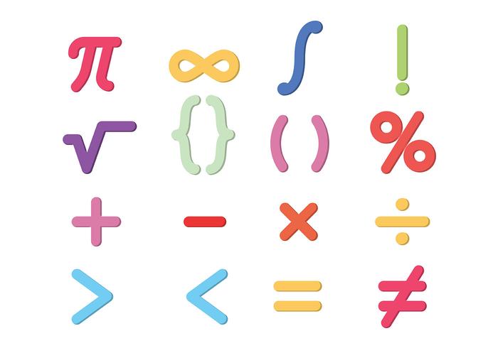 Vecteur de symboles mathématiques