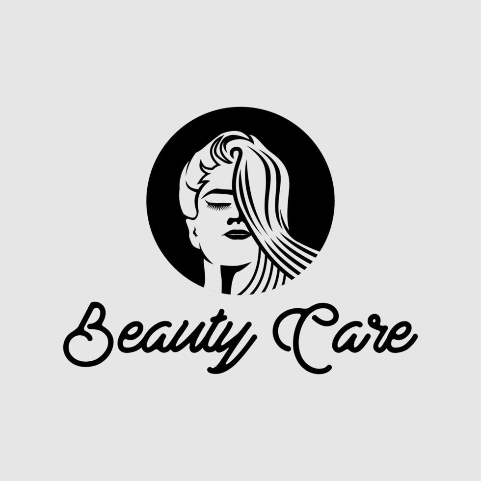 modèle de conception de logo de salon de beauté vecteur