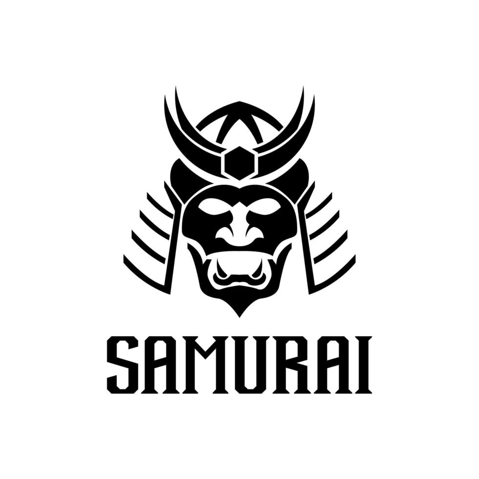 logo de samouraï icône ronin samouraï vecteur